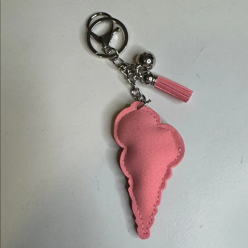 Sparkling Ice Cream Cone Keychain